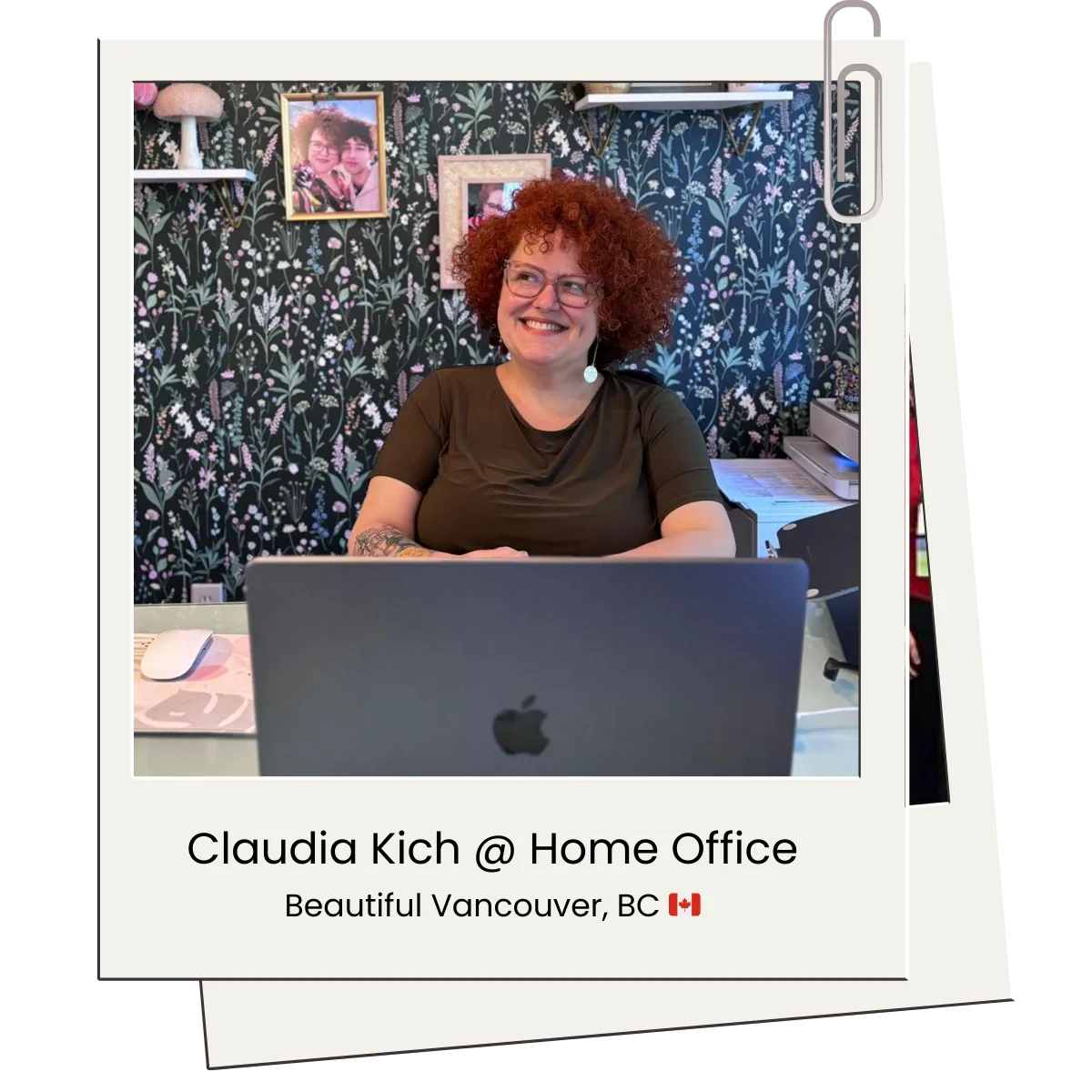Claudia at her home office